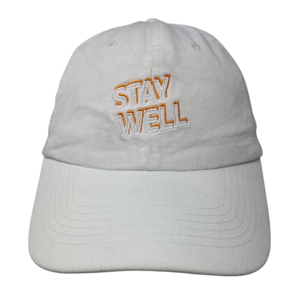 Stay Well Slideback Hat White Osfa Adjustable Emb… - image 1